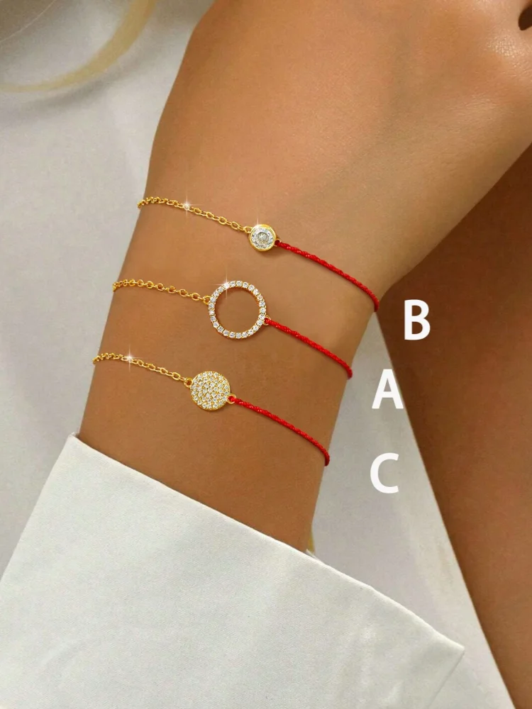 Bransoletka damska ze srebra próby 925, modna, prosta, z cyrkoniami, połówka łańcuszka, połówka sznurka, okrągła, na rocznicę, wysokiej jakości, elegancka biżuteria.