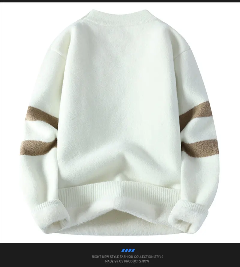 Sweater For Men Men's Clothing Streetwear Male Pullovers Spring Fashion Autumn Men's Sweat-shirt Knit Casual Hombre Warm Solid