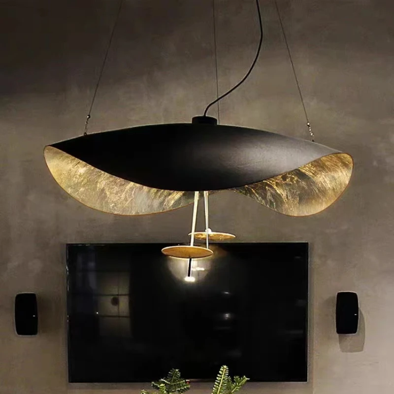 Minimalist Lotus Leaf Lamp, Modern Creative UFO Art, Bedroom and Restaurant