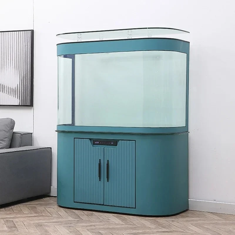 

A15 Light luxury fish tank living room household large intelligent bottom filter against the wall glass ecological water-free