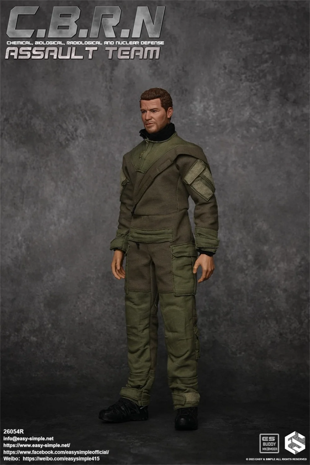 

1/6 Easy&Simple ES 26054R US. Assault Team Corporation Soldier One-piece Uniform Dress Suit Model Fit 12" Male Action Figure