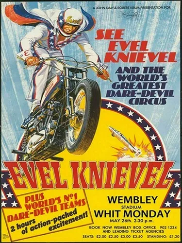 SEE EVEL KNIEVEL vintage style metal sign man cave shed Home Decor plaque