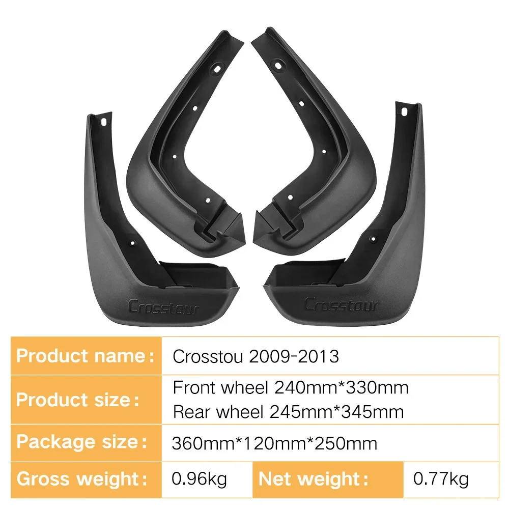 For Honda Crosstou 2009-2013 fender tiles car accessories fender flares 4runner accessories mud flaps