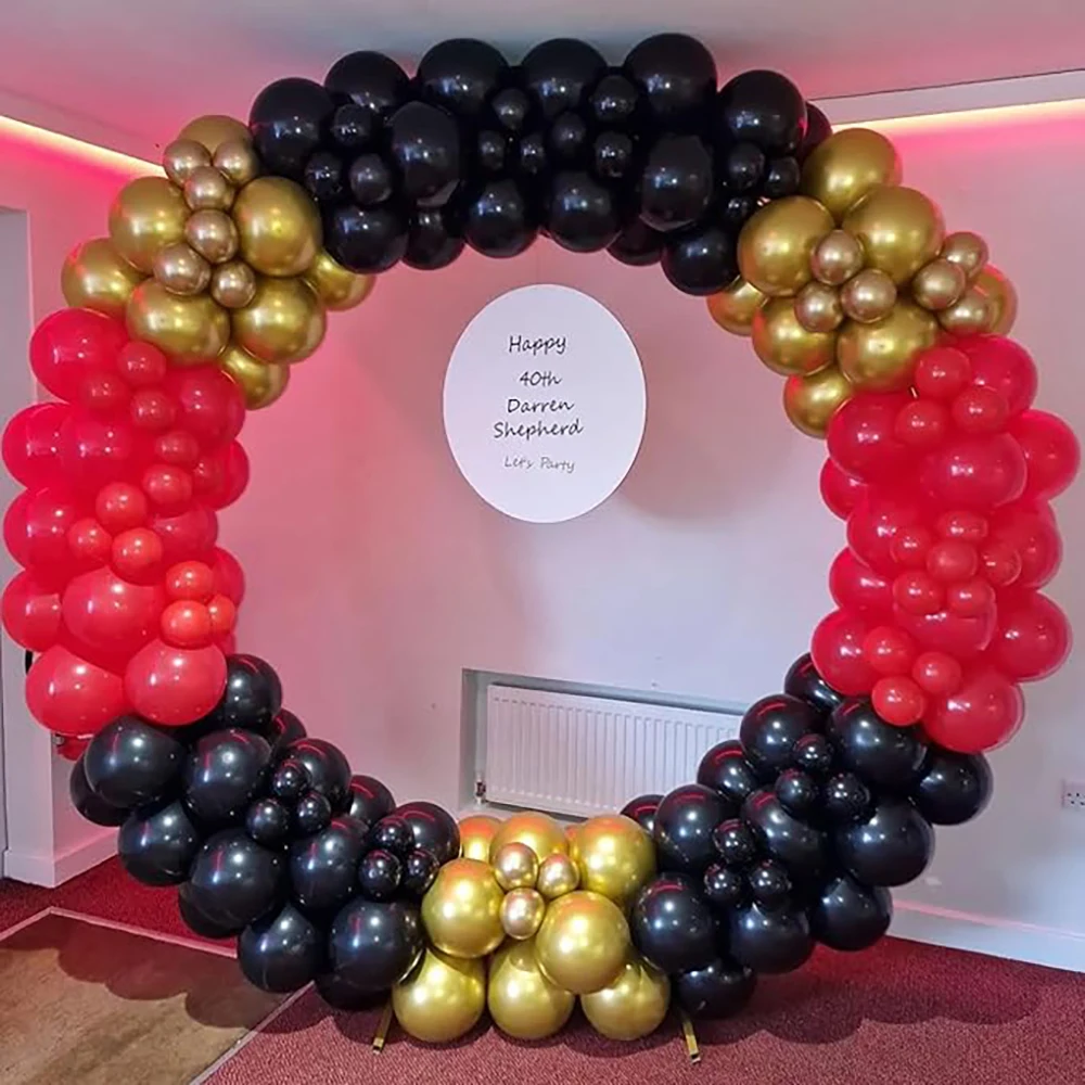 95pcs Black Red Balloons Garland Metal Gold Ballon Arch Kit Graduation Baby Shower Birthday Party Wedding Anniversary Decoration