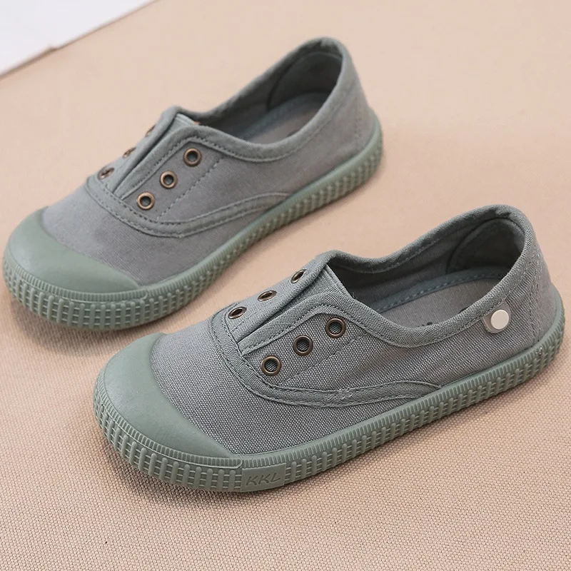 Children Canvas Shoes Fashion Solid Slip on Kids Shoes for Boys Girls Toddler Sneaker Breathable Non Slip Casual Shoes кроссовки