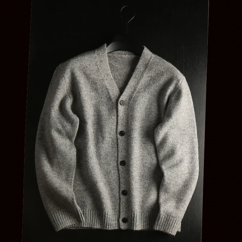

Men's Winter Thiened Warm Knitted Cardigan Sweater Button up Casual Sle Long Sve V-Ne Breathable Regular Fit Knitwear