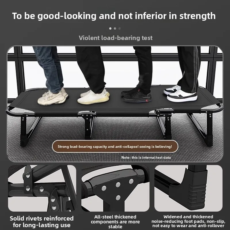 سرير قابل للطي مكتب معدني واحد منزلي قيلولة قابلة للطي كرسي متعدد الوظائف سرير مخيم للكبار قطعة أثرية للقيلولة