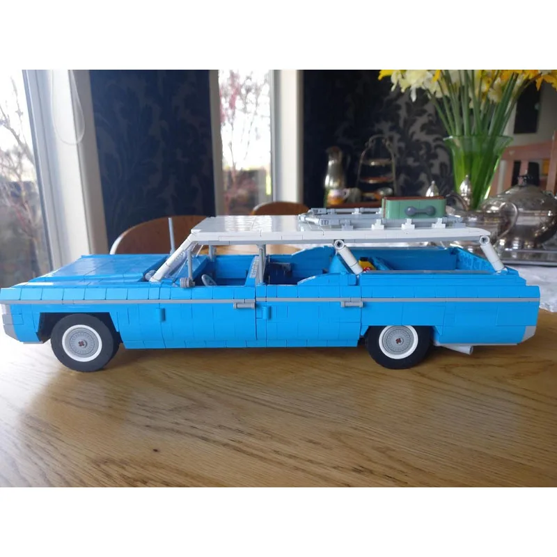 MOC-236601 clásico nuevo modelo de bloques de construcción de carreras de supercoche deportivo de los años 90, 1977 piezas, juguete para regalo de cumpleaños para niños y niños