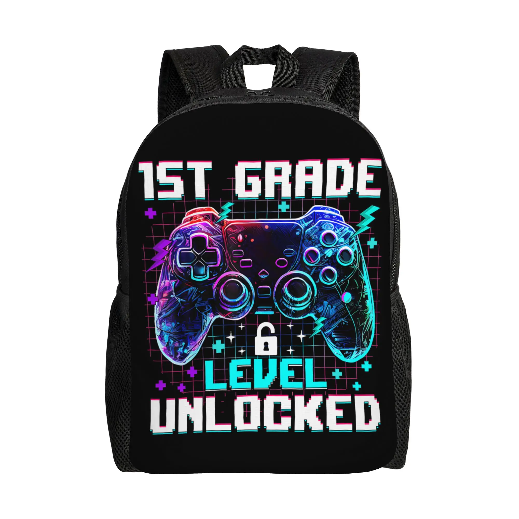 Controller 1st Grade Level Unlocked First Day of School Backpack  Female Polyester Workout Backpacks Soft Stylish School Bags