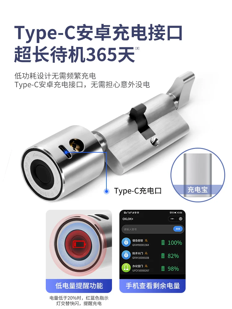 Indoor door fingerprint lock core, household universal electronic password, rental room bedroom room with intelligent