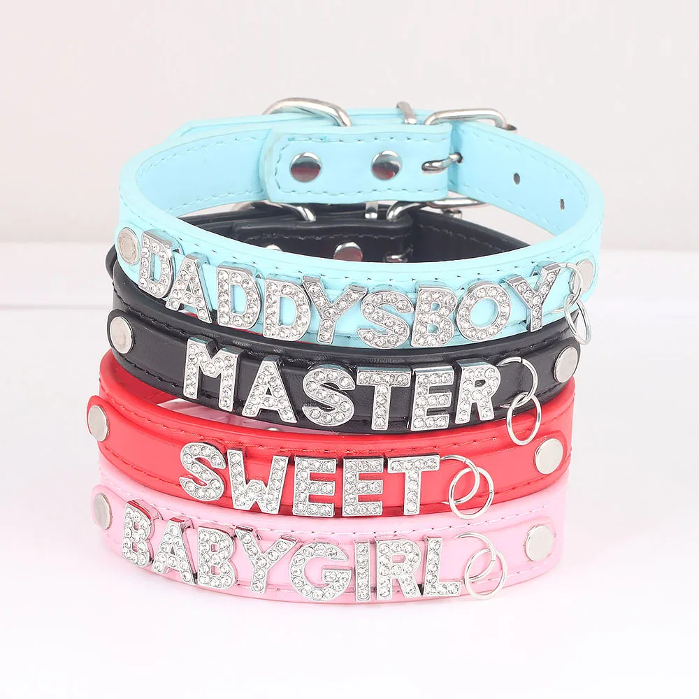 Personalisierte DIY Choker-Halskette mit Buchstaben, O-Ring-Kette, Metall-Leine, Gothic-Geschenk-Halsband, Individuelles PU-Leder – Detail 10