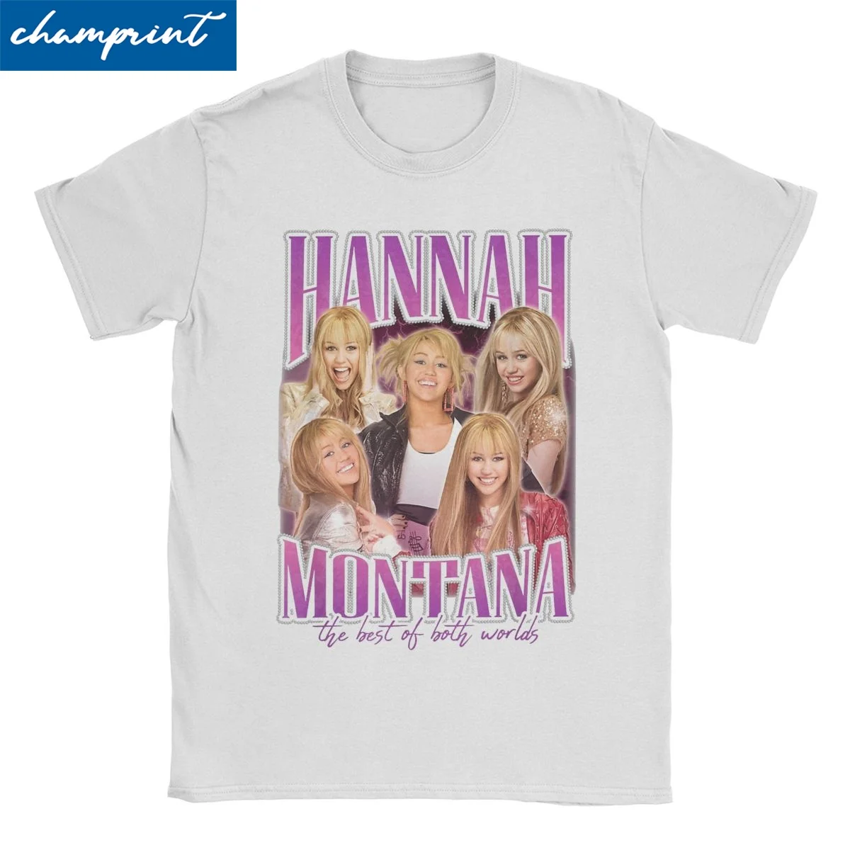 Hannah Montana Miley Cyrus Singer for Men Women T Shirt  Funny Tees Short Sleeve Round Neck T-Shirts Pure Cotton Gift Clothes