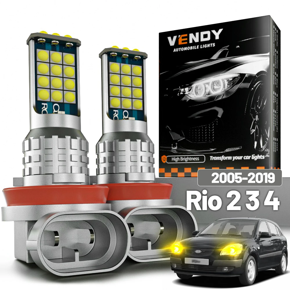 2 Stück LED-Nebelscheinwerfer für Kia Rio 2 3 4 2005-2019 2006 2009 2010 2011 2012 2013 2014 2015 2016 2017 2018 Canbus Zubehör