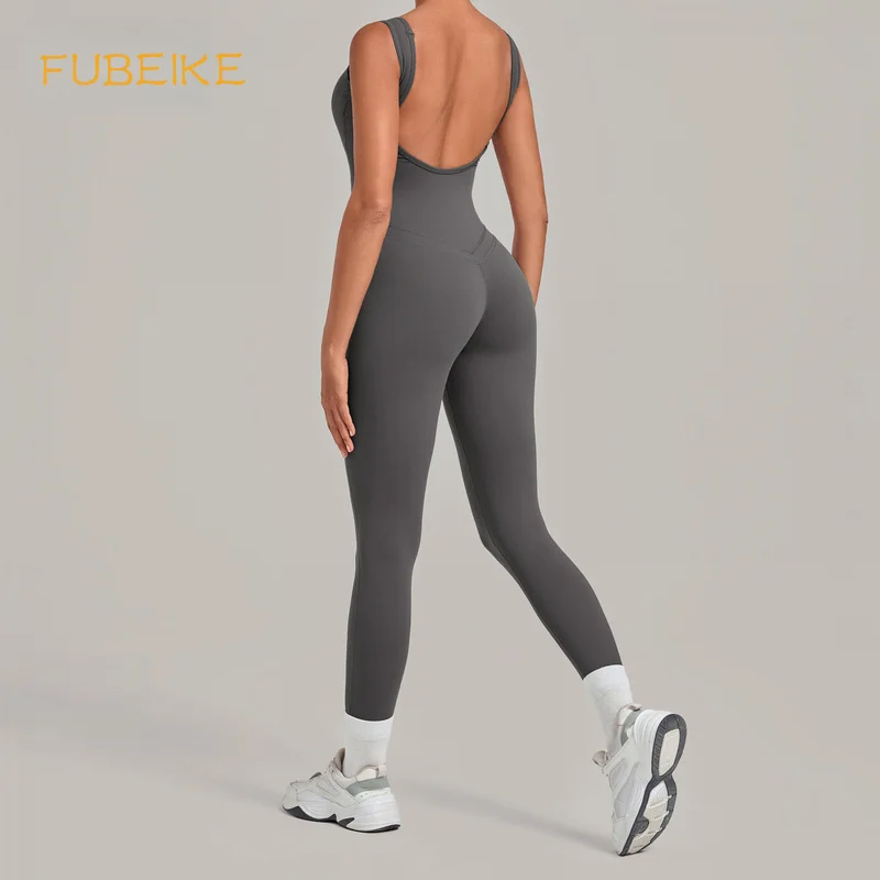 Mono de yoga ajustado con espalda descubierta profunda y pierna acampanada para mujer, ideal para correr y fitness, ropa deportiva de una pieza.
