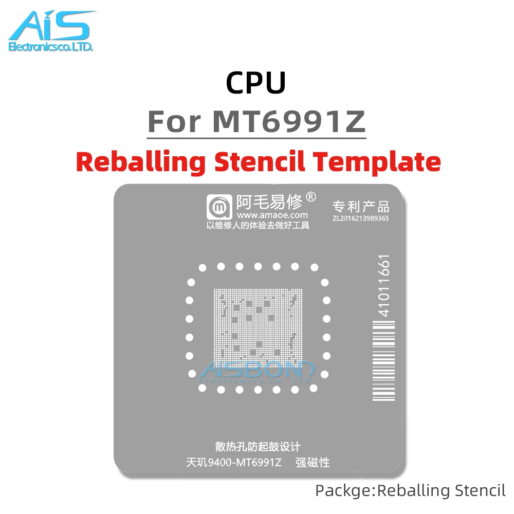 Amaoe BGA Stencil Reballing Template Station Kit For Dimensity 9400 MT6991Z CPU Positioning Tin Plant Net