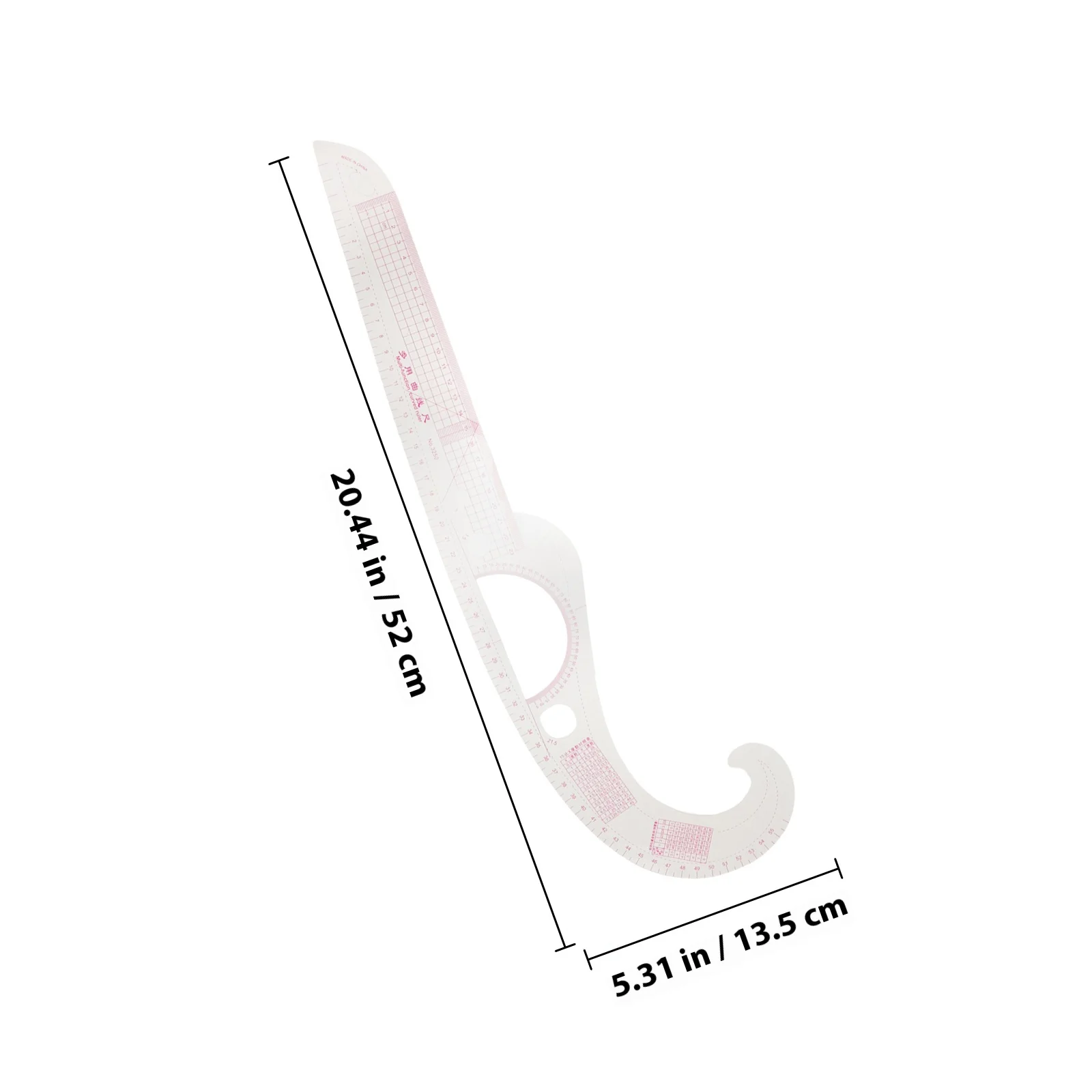 2Pcs Tailor Sewing Ruler French Curve Plastic Sewing Tool for Accurate Clothing Pattern Making Quilting Cutting Measurement