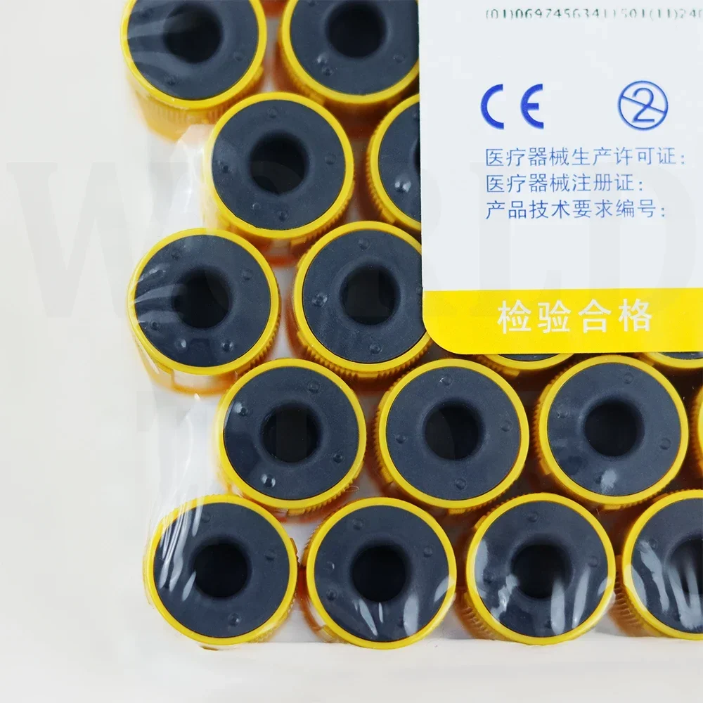 3ml/5ml/10ml Separation Gel/Coagulant Blood Collection Tube 100Pcs Disposable Vacuum Blood Collecting Tube Yellow Cap