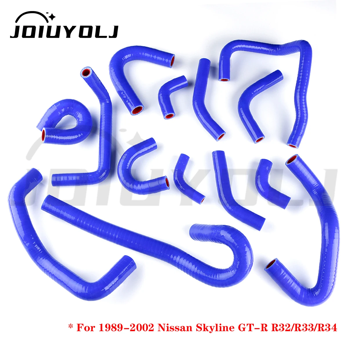 

14PCS Silicone Coolant Radiator Hose Kit For Nissan Skyline GT-R R32/R33/R34 RB26DETT 2.6L