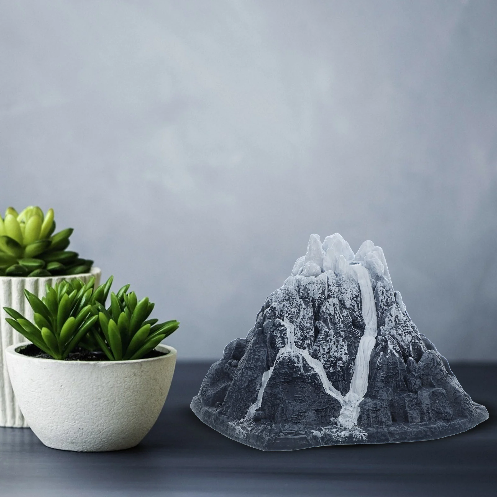 Aquarium Sand Schnee Berg Ornamente Betta Aquarium dekorative Handwerk grau Vorschule