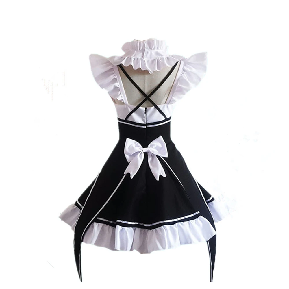 أنيمي إعادة صفر كارا هاجيميرو Kawaii Isekai Seikatsu Ramu RAM Remu REM تأثيري فستان عيد الميلاد خادمة المئزر فستان الزي الموحد مجموعة