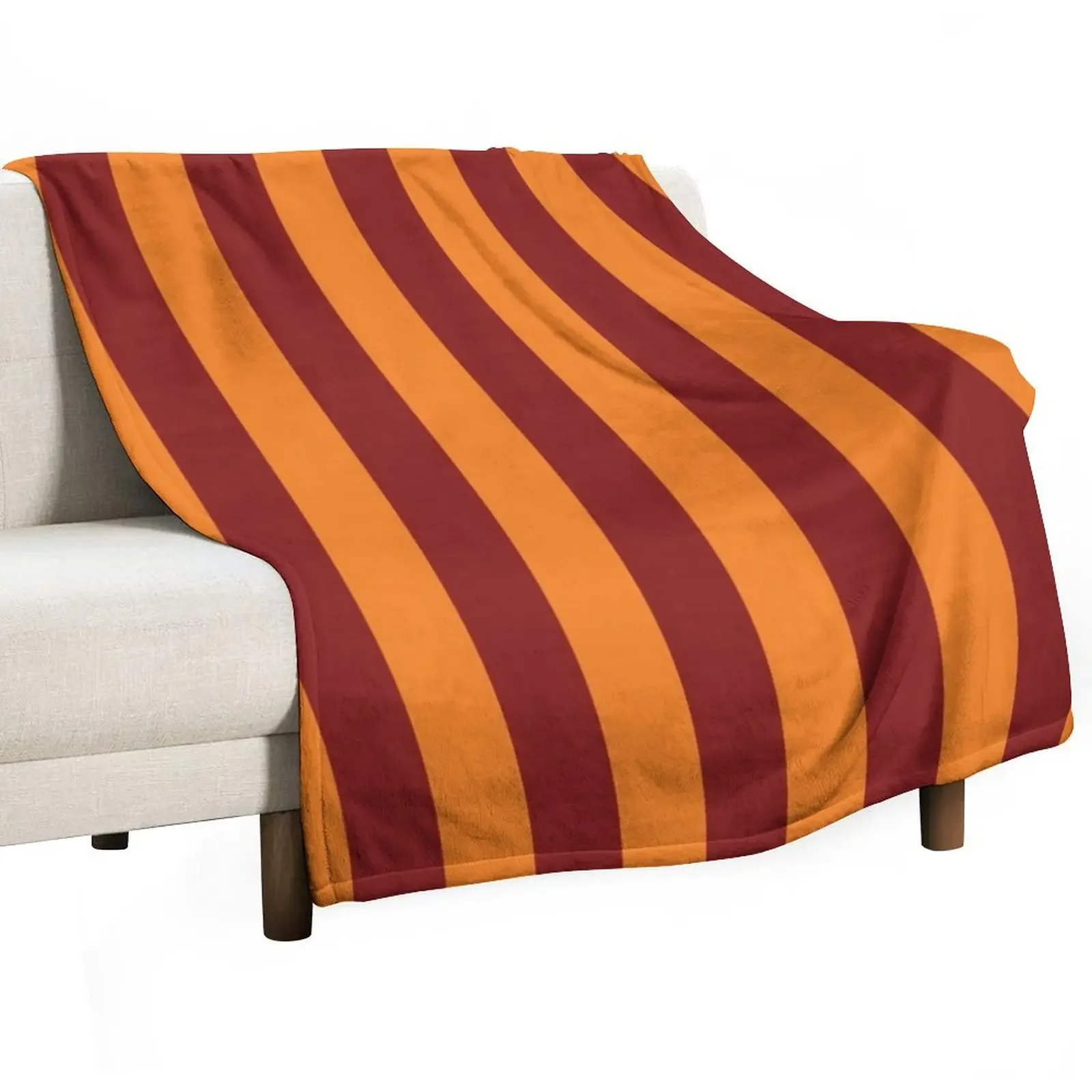 Claret & Amber Stripes Throw Blanket Thermal Plush Blankets