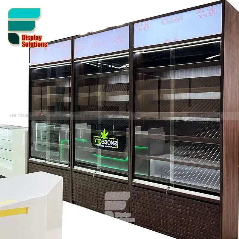 custom.Custom Display Cabinet Glass Showcase Multi Tier Shelf Lockable Storage Tobacco Display Unit