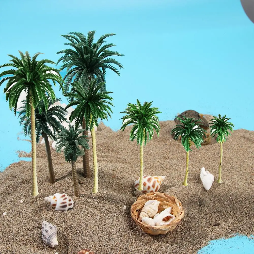 5/10/20Pcs Decor Micro Landscape DIY Tree Model Scenery Craft Coconut Palm Tree Train Railroad Scenery