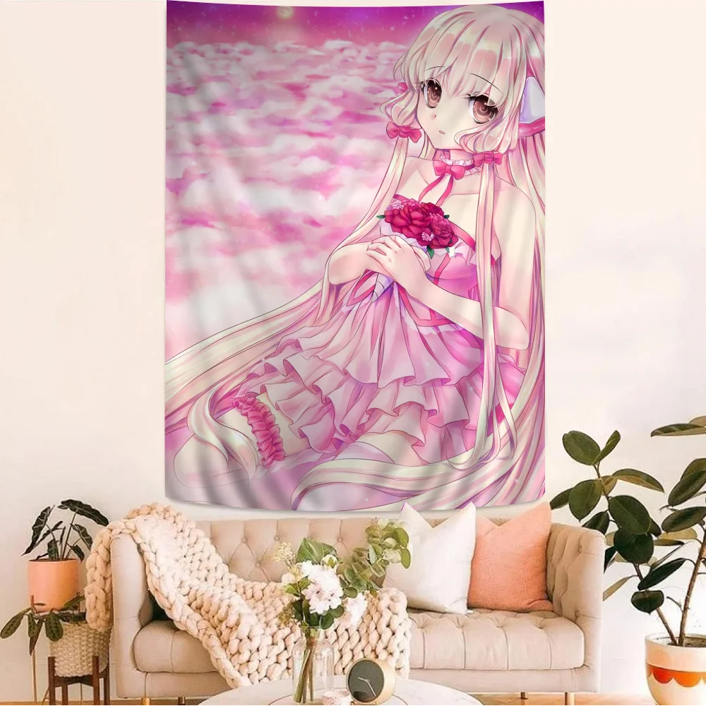 Anime Chobits Printed Large Wall Tapestry Cheap Hippie Wall Hanging Bohemian Wall Tapestries Mandala INS Home Decor