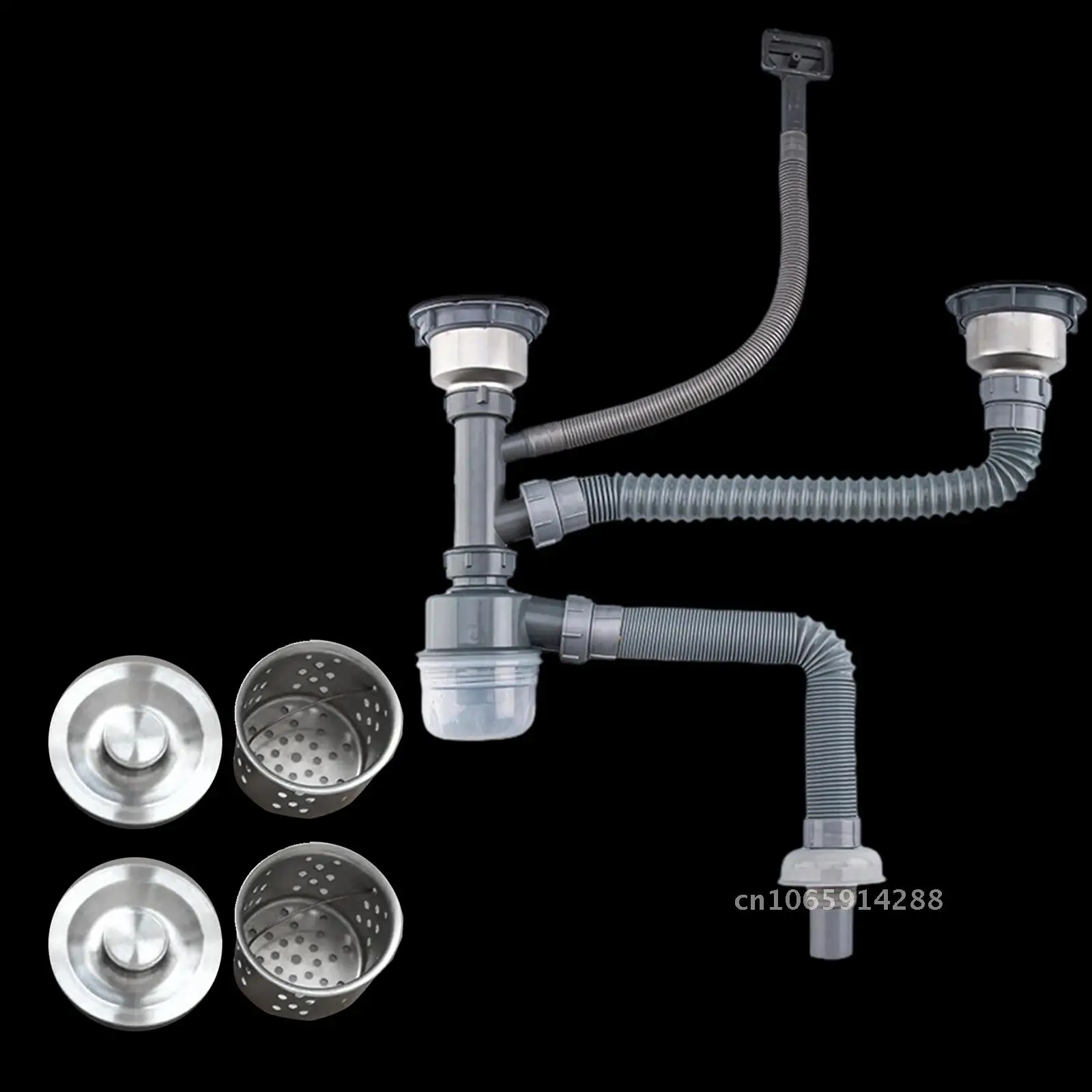 Accessorie Sink Deodorization Sink Drain Hose Drain Filter Double Kitchen for Tank Basin Bathroom Sewer Single Basket Wash Magic