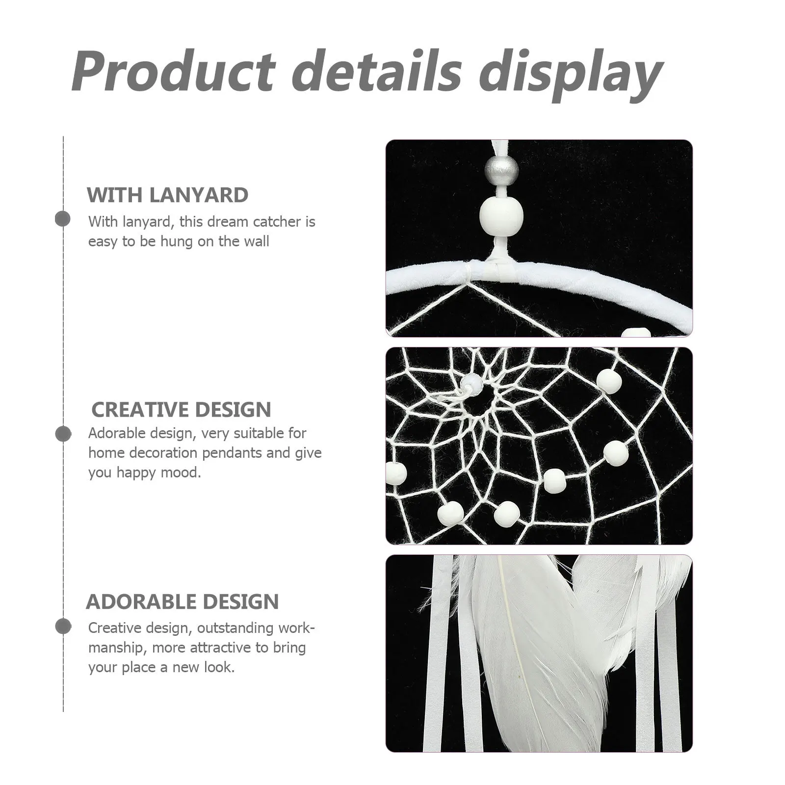 

Creative Dream Catcher Pendant Plume Decorative Hanging Bedroom Wall Art Handmade Home Ornament Plume Dream Catcher