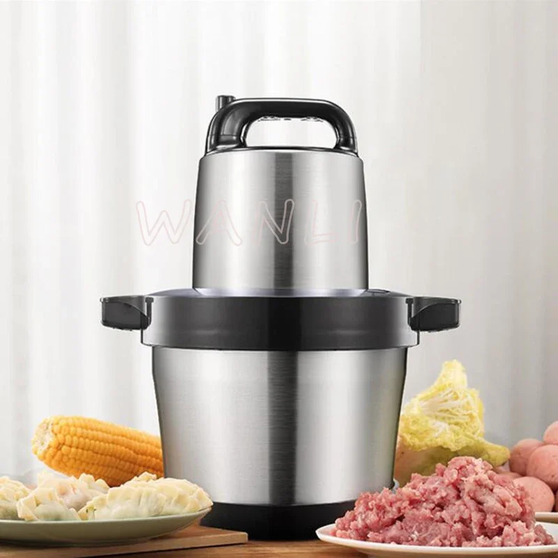 6L Multi-function Meat Grinder Commercial Electric Garlic Mincer Food Grade Stainless Steel Large Capacity