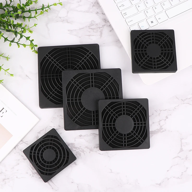 1Pc 3 In 1 Dust proof Mesh Case Cooler Fan Dust Cover Plastic Dust-Proof Net Computer Case Fan Grille For AC/DC Fan