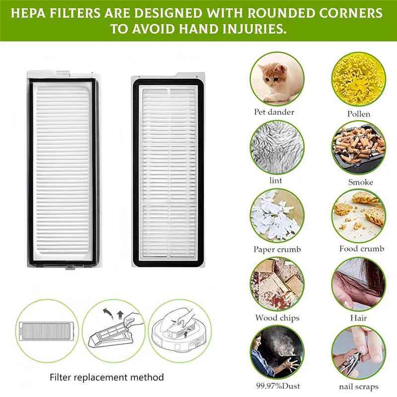 Untuk Dreame L10s Ultra, L10s Pro, L10 Ultra, Z10 Pro, S10, S10 Pro, S10 Plus Kompatibel dengan Filter HEPA Pengganti untuk Vacuum Cleaner