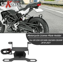 2022 CB125R License Plate Holder for Honda CB150R CB250R CB300R 2018-2024 Motorcycle Tail Tidy Fender Eliminator With LED Light