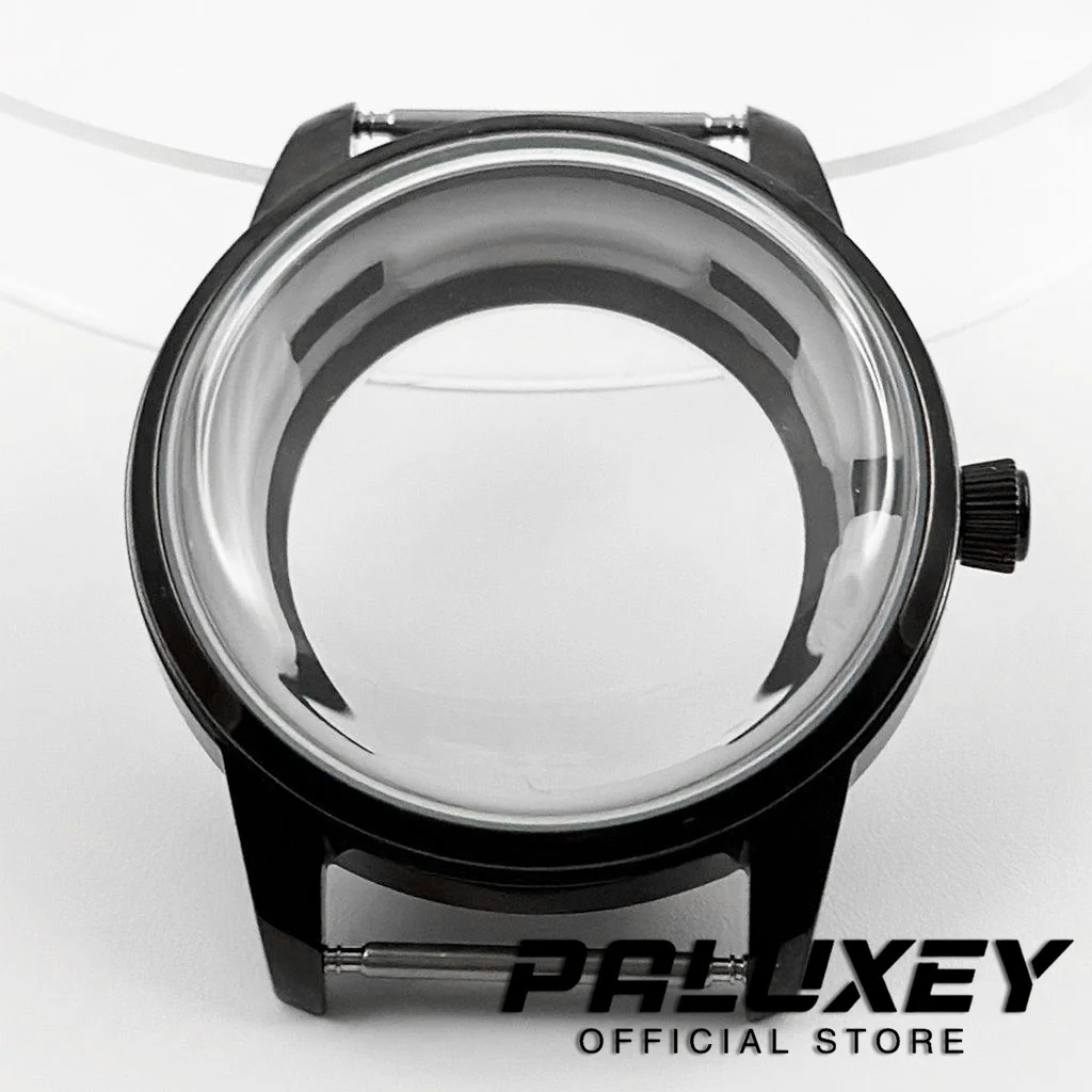 PVD Black 40MM Cocktails Stainless Steel S Crown Watch Case Fit for NH34 NH35 NH36 NH38 NH39 NH70 NH72 4R35 4R36 7002 Movement