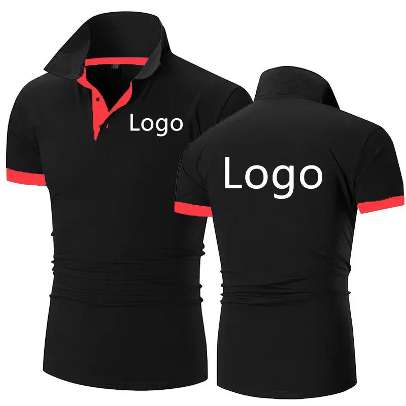 Custom Logo Heren Poloshirt Zomer High-End Team Kleding Katoenen Kleur Bijpassende Trend Custom Team T-Shirt Poloshirt Golfshirt