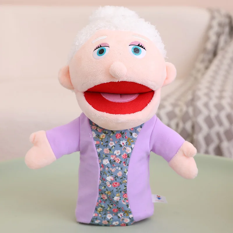 28–33 cm Kinder-Plüsch-Finger- und Handpuppe, beliebte Aktivität, für Jungen und Mädchen, Rollenspiele, Gute-Nacht-Geschichte, Requisiten, Familie, Rollenspiel, Spielzeugpuppe