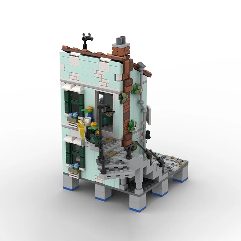630pcs MOC Little Bakery - Riviera Extension Modular Buildings Model Building Blocks Construction Display Idea Art Assemble