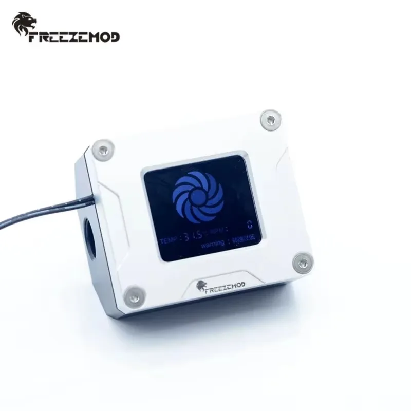 FREEZEMOD Electronic Flow Meter 2020 Small 3pin Water Cooler Impeller Speed And Temperature Display Alarm Accessories LSJ-POZN