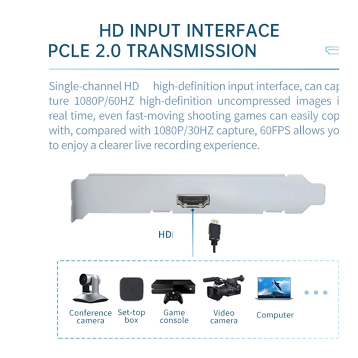 

UC3250H PCIE 60fps No Lag 1080p Industry Machine Vision Game Live Streaming OBS Vmix -Compatible Capture Card Box