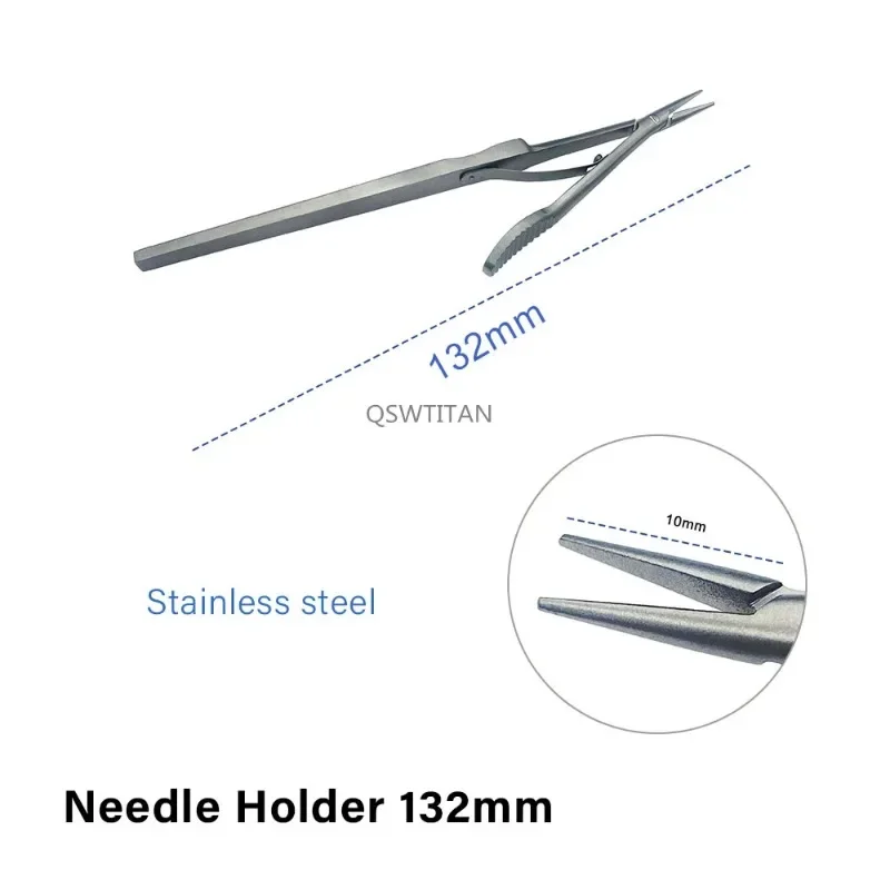 Ophthalmic Needle Holder 132mm holding pliers Stainless Steel dental Ophthalmic Microsurgical Instruments
