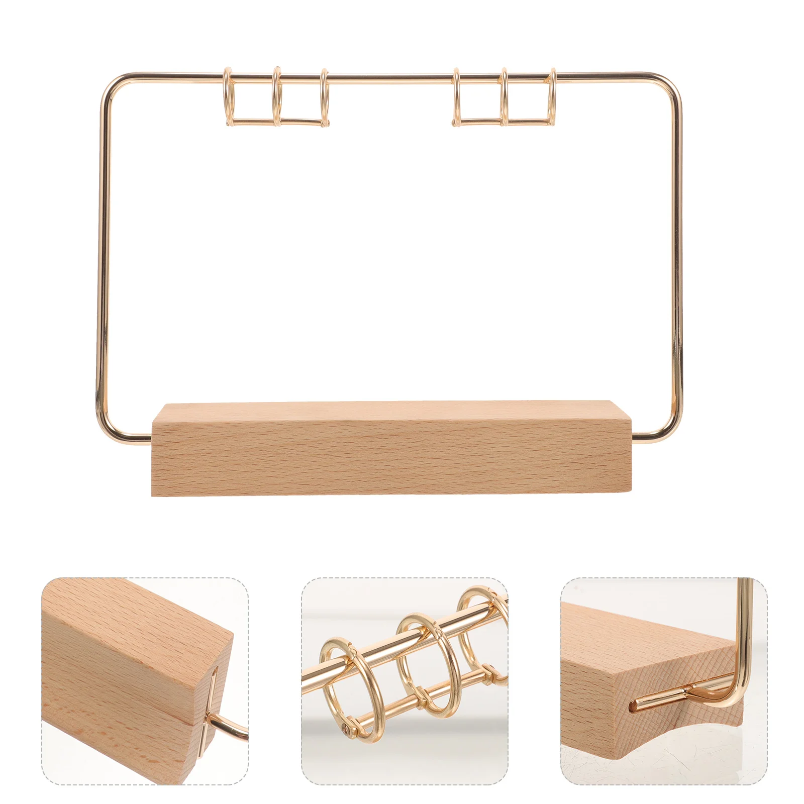 

Home Accessories Solid Wood Desk Calendar Base Flip Bracket Support Photo Stand Desktop Table Accessory for Holder Office