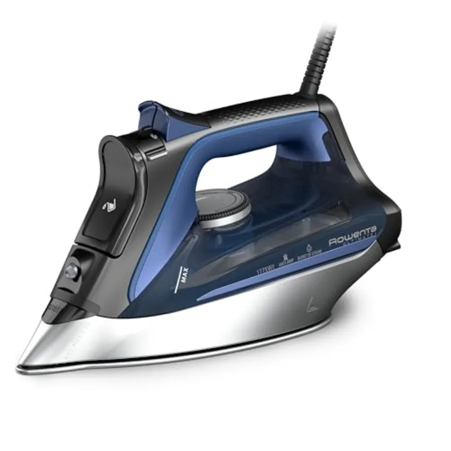

DW8350 1775 Watts Ultimate Plus Steam Iron - Vertical 430 Hole Sole Plate Auto-off Black Blue 12x6