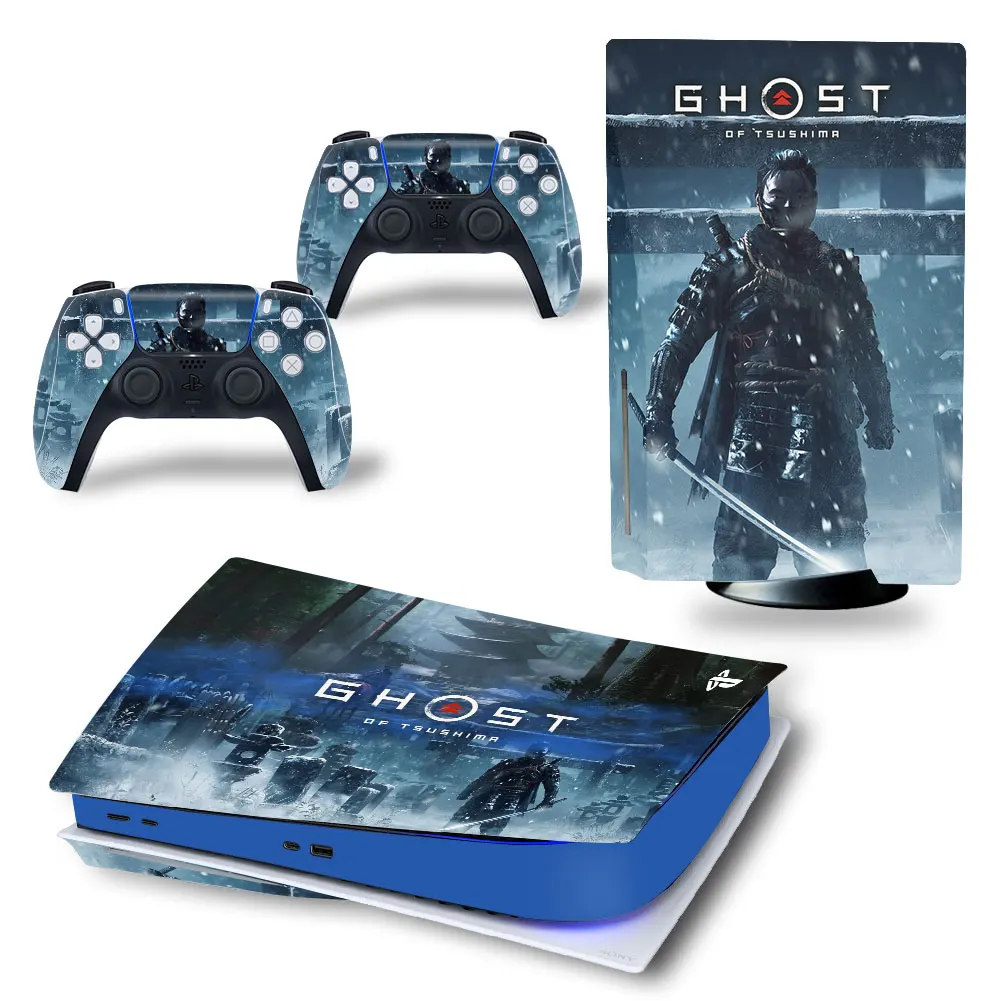 

Привидение цушимы PS5 Стандартный диск издание Наклейка для PS5 консоль и контроллер PS5 Кожа Наклейка Винил