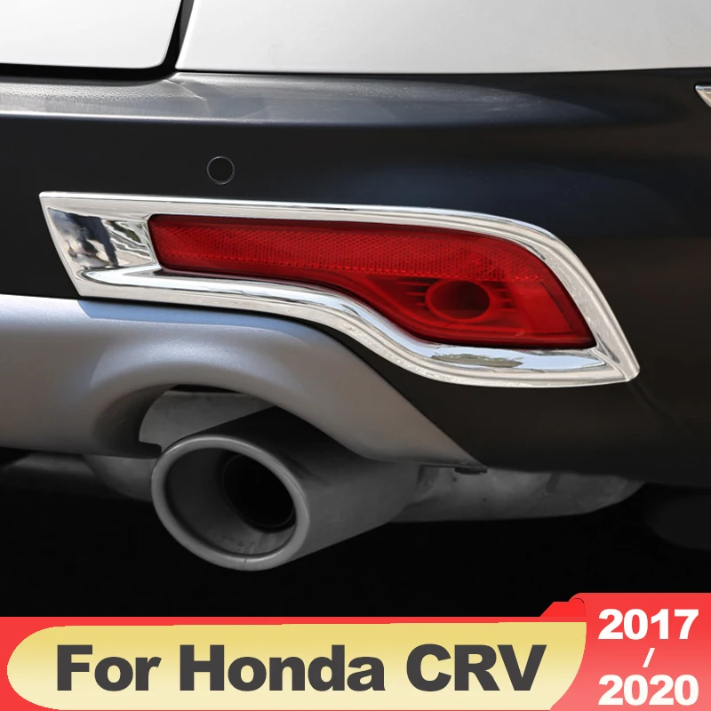 

For Honda CRV CR-V 2017 2018 2019 2020 ABS Front Rear Fog Light Lamp Cover Trim Bumper Reflector decorative frame Accessories