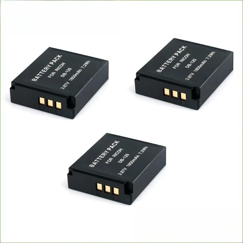 For RICOH DB-120 DB120 3.87V 1850mAh Li-ion Battery Pack / Dual USB-C Charger Compatible with GR IV, GR4, GRIV Camera