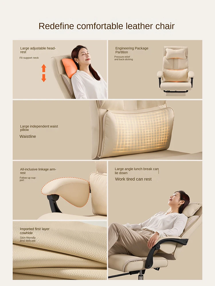 Boss Chair 2026 New Model Comfortable Reclining Chair Office Multifunctional Office Chair Rest Sofa Seat Adjustable headrest