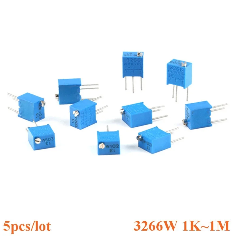 

5pcs 3266W 3266 1K 2K 5K 10K 20K 50K 100K 200K 500K 1M Ohm Trimpot Trimmer Multi-turn Precision Adjustable Potentiometer