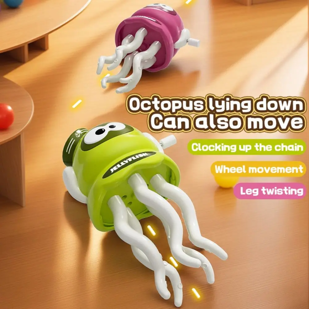 Plástico relógio dança polvo brinquedo simulação balançando rastejando interativo polvo brinquedo interativo artesanato decoração