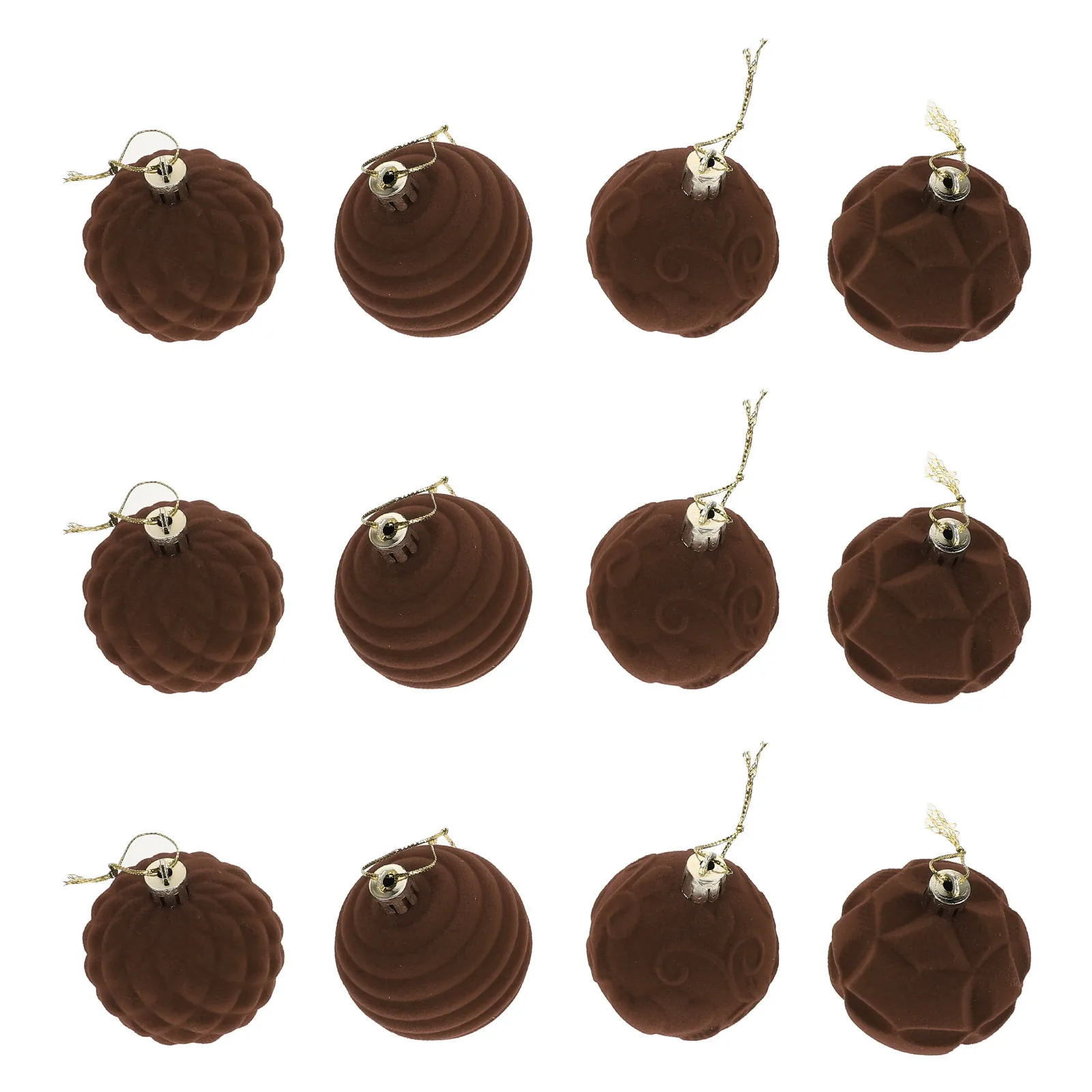 

12pcs 6cm Flocked Christmas Balls Ornaments for Tree Decor PET Nylon Shatterproof Mini Holiday Crafts